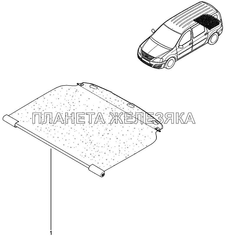 Полка для багажника лада ларгус